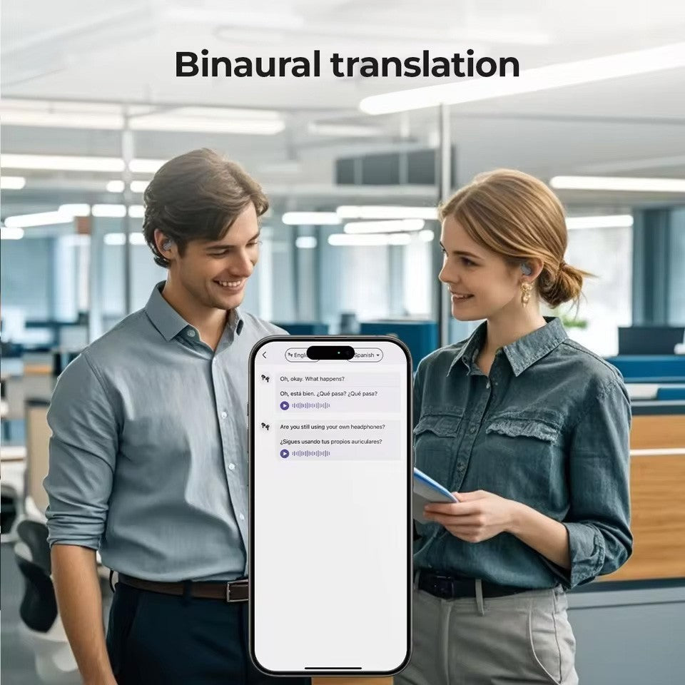 ERAZER 135 Sprachen AI Echtzeit Übersetzer Kopfhörer | KI Translator Kopfhörer