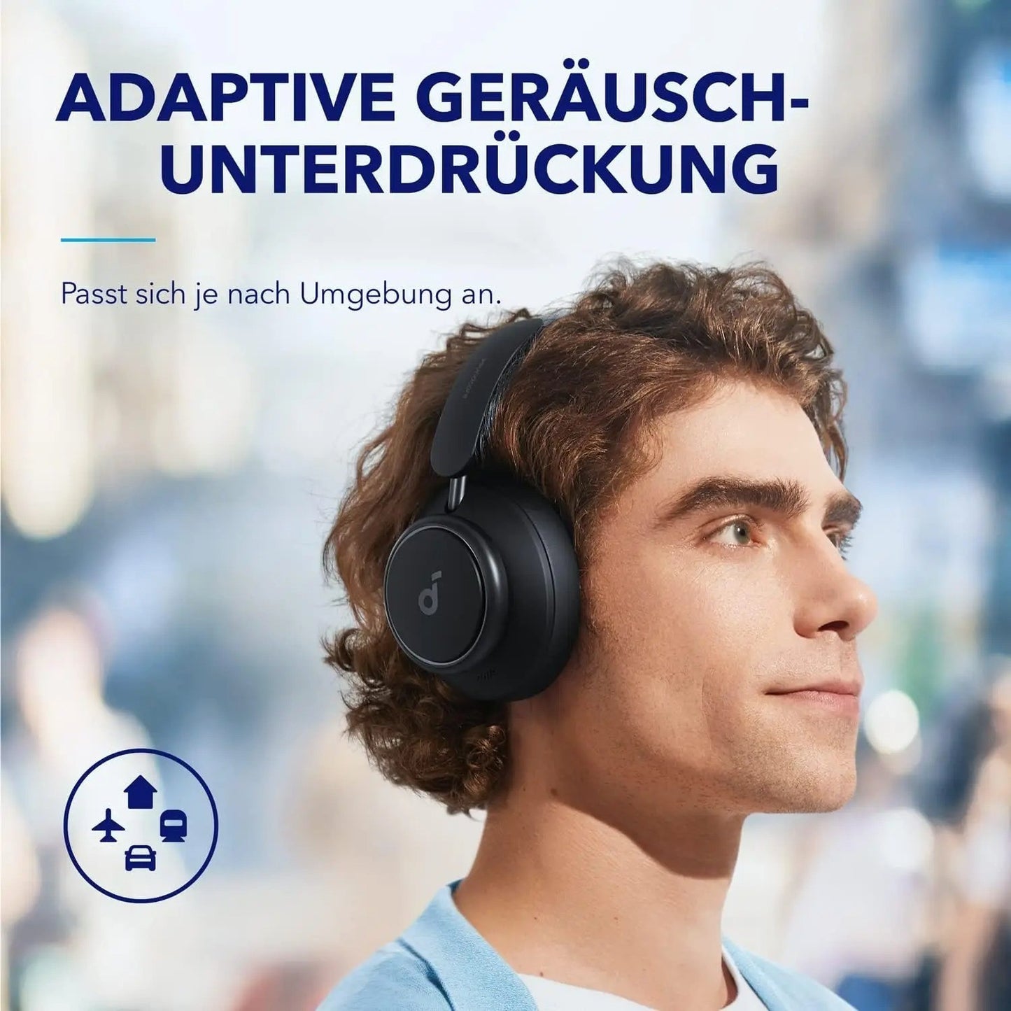 Soundcore Anker Space Q45 Bluetooth Kopfhörer 50 Std. Wiedergabe App Steuerung