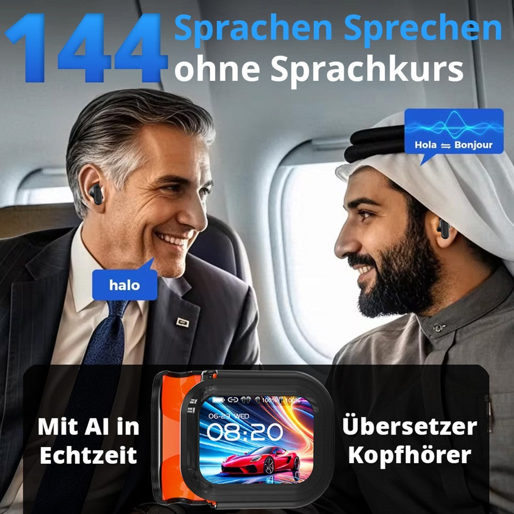 144 Sprachen AI Übersetzer Echtzeit Übersetzer Kopfhörer live Übersetzungsgerät