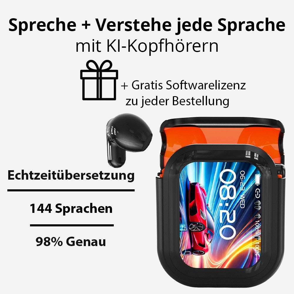 144 Sprachen AI Übersetzer Echtzeit Übersetzer Kopfhörer live Übersetzungsgerät