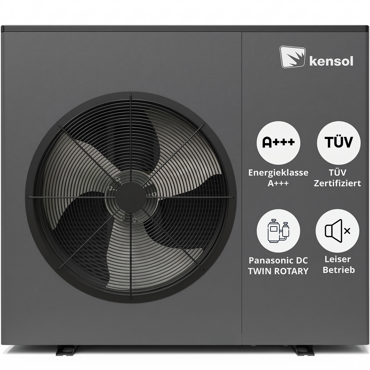 Wärmepumpe 6kW für Alt-/Neubau R32 Monoblock Luft Warm Wasser Effizient & Leise