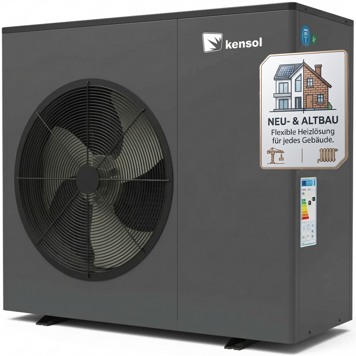 Wärmepumpe 6kW für Alt-/Neubau R32 Monoblock Luft Warm Wasser Effizient & Leise