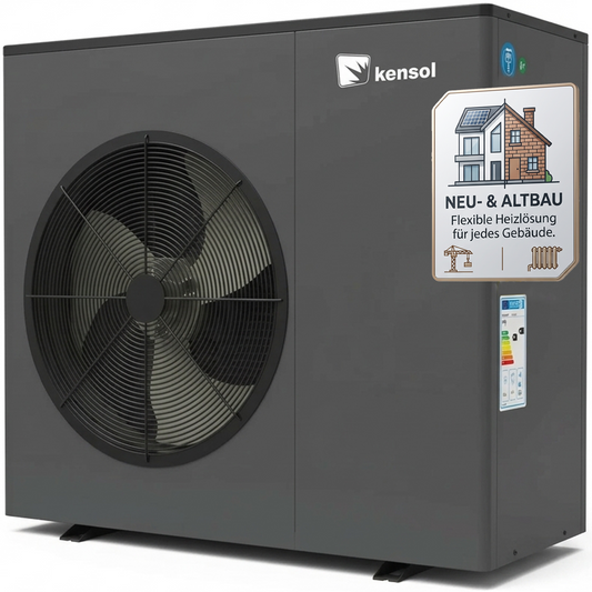 Wärmepumpe 6kW für Alt-/Neubau R32 Monoblock Luft Warm Wasser Effizient & Leise