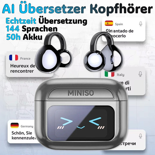 144 Sprachen Echtzeit Übersetzer Kopfhörer mit Übersetzer| Übersetzungskopfhörer