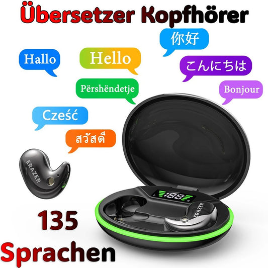 135 Sprachen Echtzeit Übersetzer Kopfhörer| Übersetzungskopfhörer mit Übersetzer