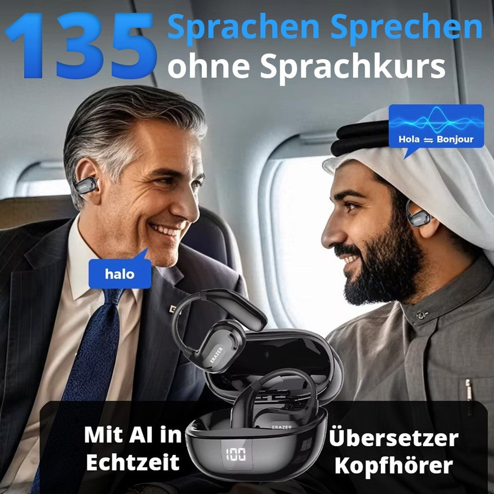 135 Sprachen AI Echtzeit Übersetzer Kopfhörer die übersetzen| mit Übersetzer
