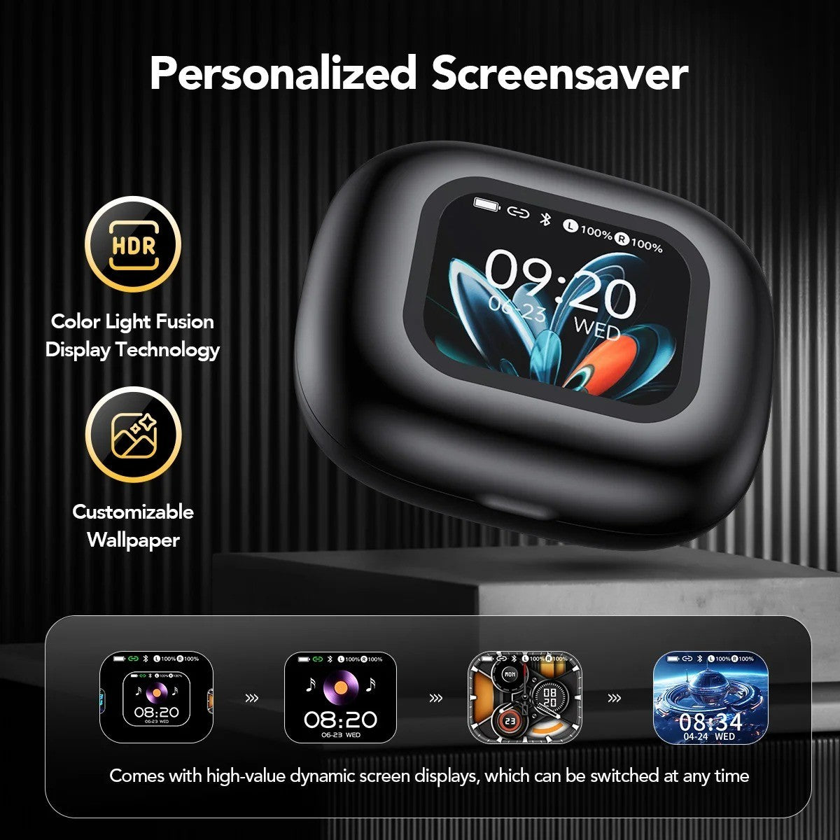 HTC NE27 Übersetzer Ohrhörer Echtzeit Übersetzer Kopfhörer 130+ Sprachen Glow