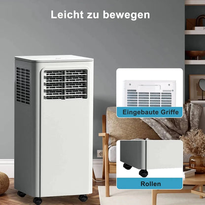 Mobile Klimaanlage mit Abluftschlauch & Fensterabdichtung