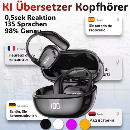 135 Sprachen AI Echtzeit Übersetzer Kopfhörer die übersetzen| mit Übersetzer