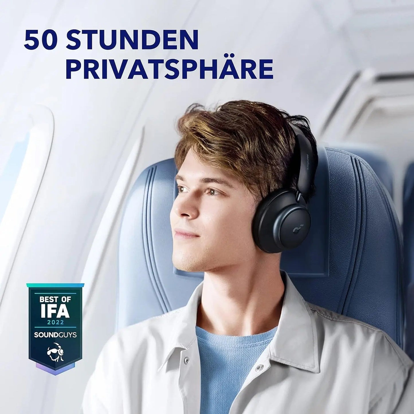 Soundcore Anker Space Q45 Bluetooth Kopfhörer 50 Std. Wiedergabe App Steuerung