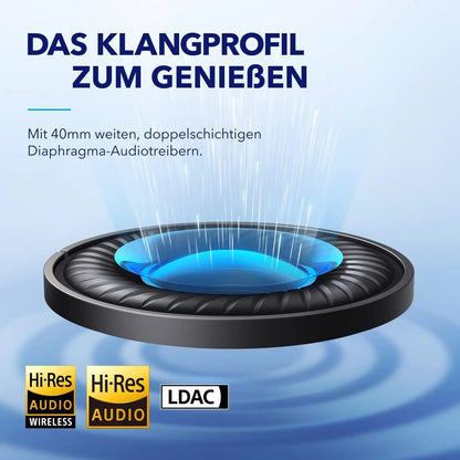 Soundcore Anker Space Q45 Bluetooth Kopfhörer 50 Std. Wiedergabe App Steuerung