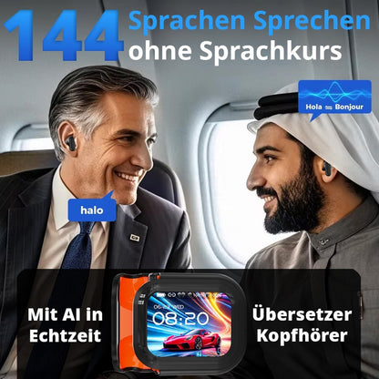 144 Sprachen AI Übersetzer Echtzeit Übersetzer Kopfhörer live Übersetzungsgerät