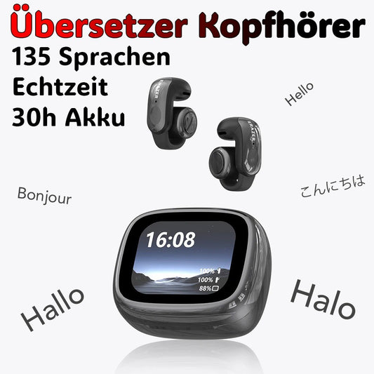AI Übersetzer Kopfhörer Bluetooth Echtzeit Übersetzer Kopfhörer 135 Sprachen